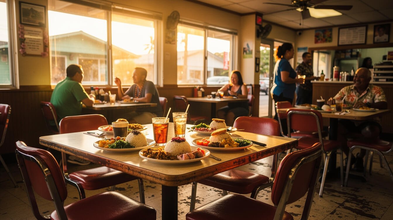 local Honolulu neighborhood restaurant where regulars eat
