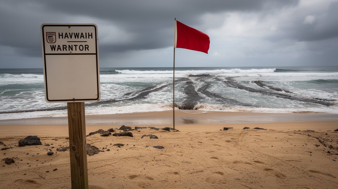 ocean safety sign maui beach
