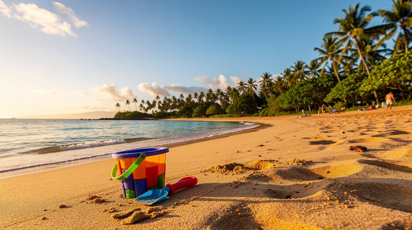 family-friendly Oahu beach with calm shallow water