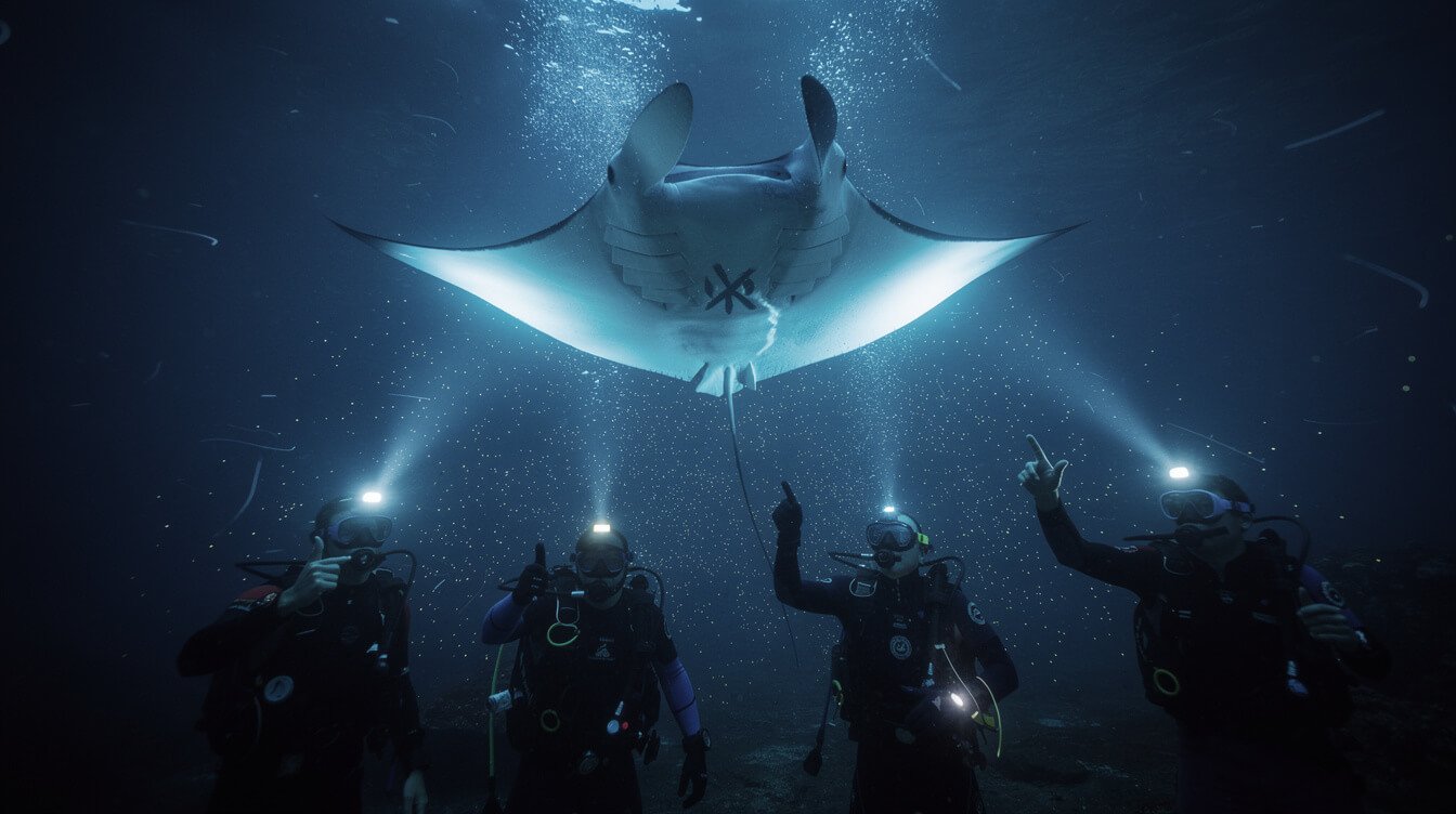 top ranked Hawaii scuba dive sites, manta ray night dive