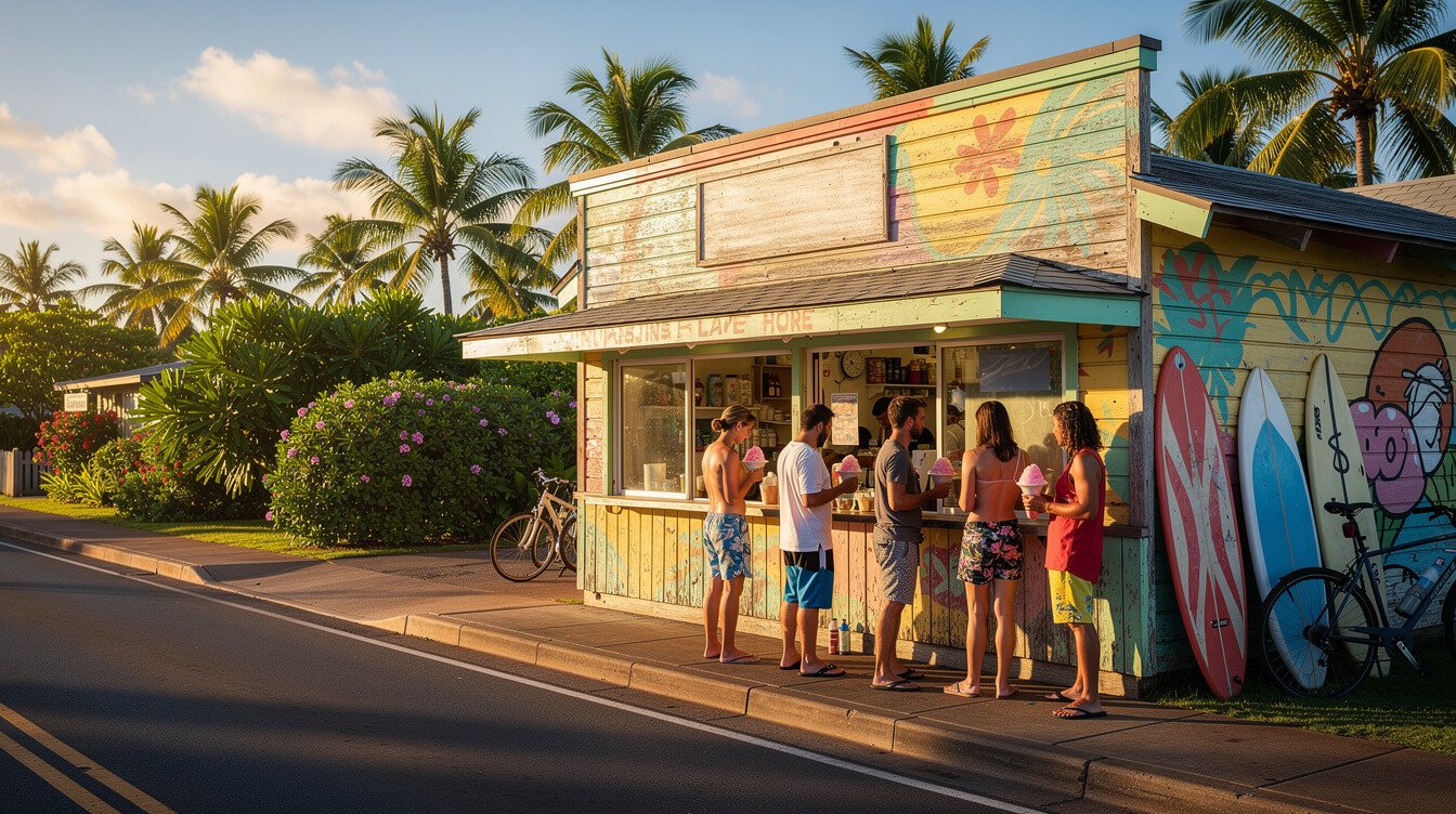 North Shore Oahu shave ice stand