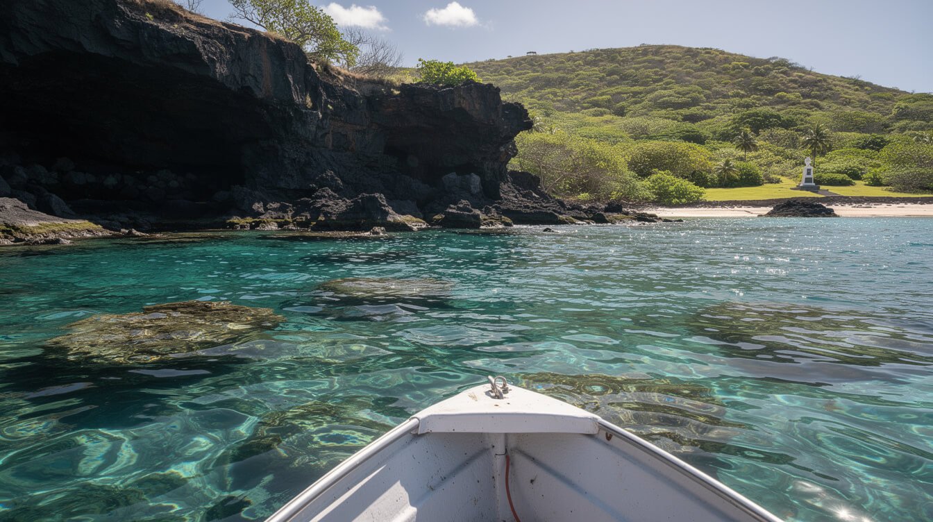 Kealakekua Bay marine conservation district, Big Island Hawaii, viewed from the water