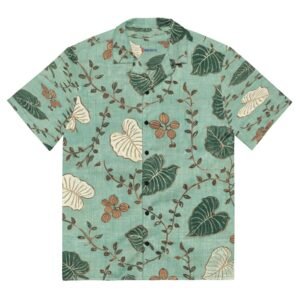 hawaiian botanical kalo taro leaf pattern