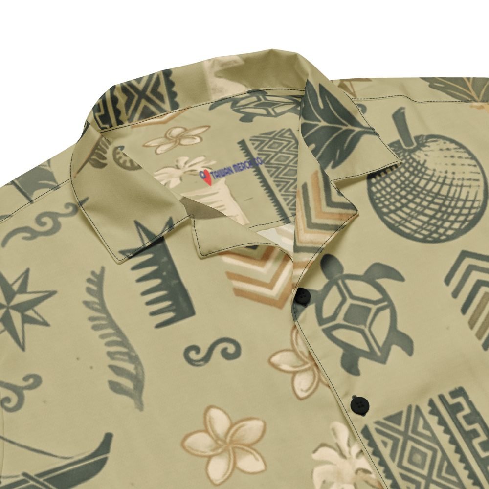 Polynesian Tapa Kapa Hawaiian Aloha Print Shirt